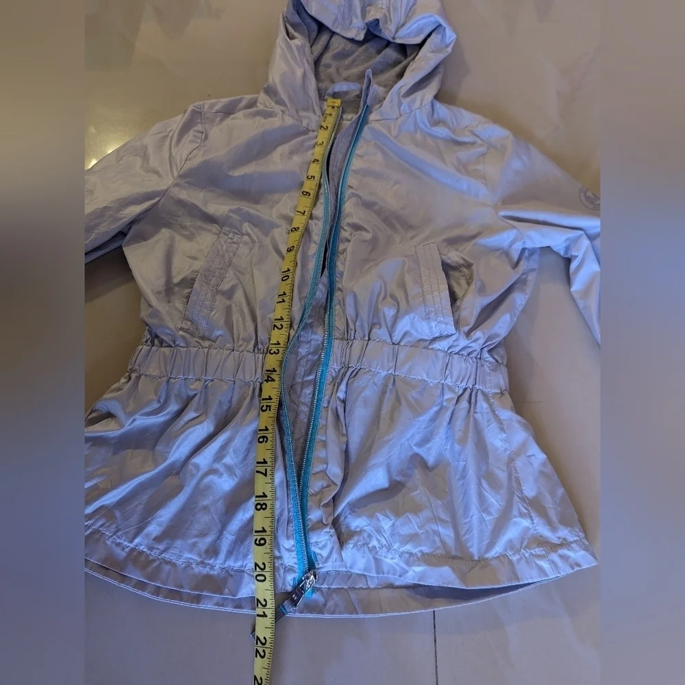 Michael Kors Silky Light Weight Wind Breaker Silver Jacket Teen  Size 14